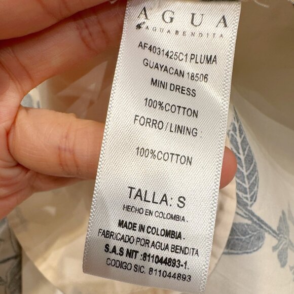 Agua By Agua Bendita Pluma Guayacan appliquéd gathered printed Cotton Mini Dress - Picture 12 of 12